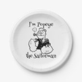 ポパイ紙プレート ペーパープレート (正面)