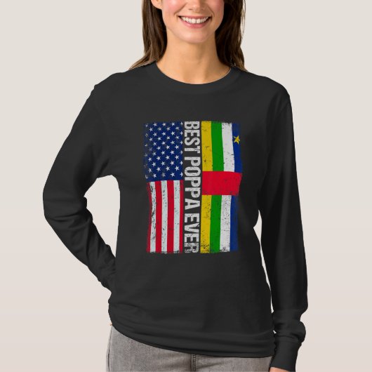 ポパ最高のーエバーアメリカン中央アフリカ共和国 Tシャツ (正面)
