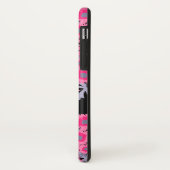 ポピかわいらしックピンク黒のダマスク名電話ケース Case-Mate iPhoneケース (裏面/左)