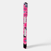 ポピかわいらしックピンク黒のダマスク名電話ケース Case-Mate iPhoneケース (裏面 / 右)