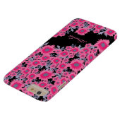 ポピかわいらしックピンク黒のダマスク名電話ケース Case-Mate iPhoneケース (底面)