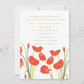 ポピかわいらしー縦型招待状カード 招待状 (正面)