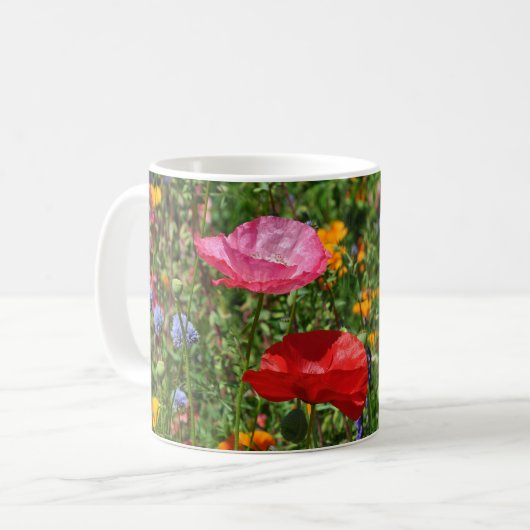 ポピカラフルーの花 コーヒーマグカップ (正面左)