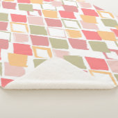 ポピクルの夏の色のハーレクイン模様 シェルパブランケット (3/4)