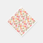 ポピクルの夏の色のハーレクイン模様 スタンダードカクテルナプキン (角)