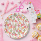 ポピクルの夏の色のハーレクイン模様 ペーパープレート (パーティー)