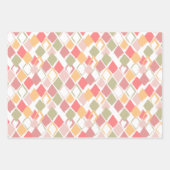 ポピクルの夏の色のハーレクイン模様 ラッピングペーパーシート (正面3)