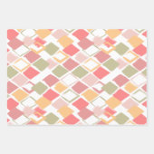 ポピクルの夏の色のハーレクイン模様 ラッピングペーパーシート (正面2)