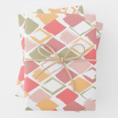 ポピクルの夏の色のハーレクイン模様 ラッピングペーパーシート (インサイチュ)