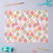 ポピクルの夏の色のハーレクイン模様 薄葉紙 (クラフト)