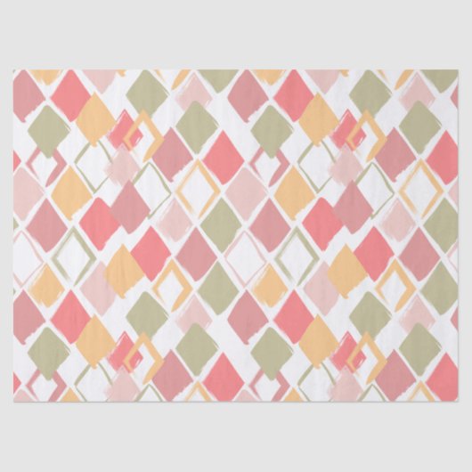 ポピクルの夏の色のハーレクイン模様 薄葉紙 (正面)