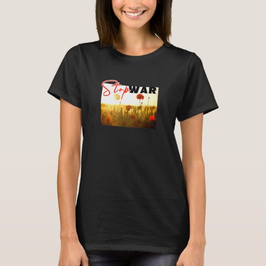 ポピストップーーとの戦争 Tシャツ (正面)