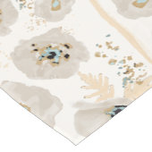 ポピズイエローグレーウォーター色フローラ ショートテーブルランナー (コーナー)