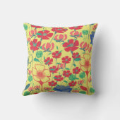 ポピズガーデンイエロークッション クッション (裏面)