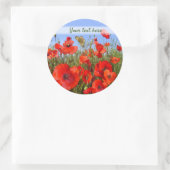 ポピパーソナライズされたカラフルー場 ラウンドシール (バッグ)