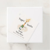 ポピモダンンボトルシャンパンベビーシャワー フェイバータグ (インサイチュ)