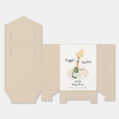 ポピモダンンボトルシャンパンベビーシャワー フェイバーボックス (見開き)