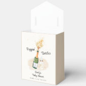 ポピモダンンボトルシャンパンベビーシャワー フェイバーボックス (見開き)