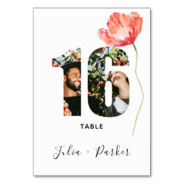 ポピモダンー赤結婚のテーブル番号16 テーブルナンバー