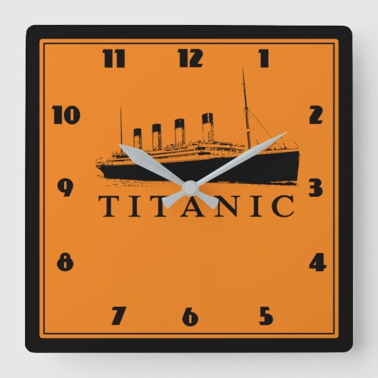 ポピュラーのバトー スクエア壁時計 (正面)