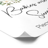 ポピンのベビーボトルベビーシャワーベビーは甘い ポスター (角)