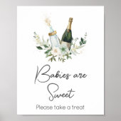 ポピンのベビーボトルベビーシャワーベビーは甘い ポスター (正面)