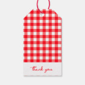 ポピンインワンソーダプレイドレッド1st誕生日パーティー ギフトタグ (裏面)