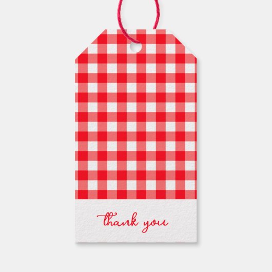 ポピンインワンソーダプレイドレッド1st誕生日パーティー ギフトタグ (裏面)