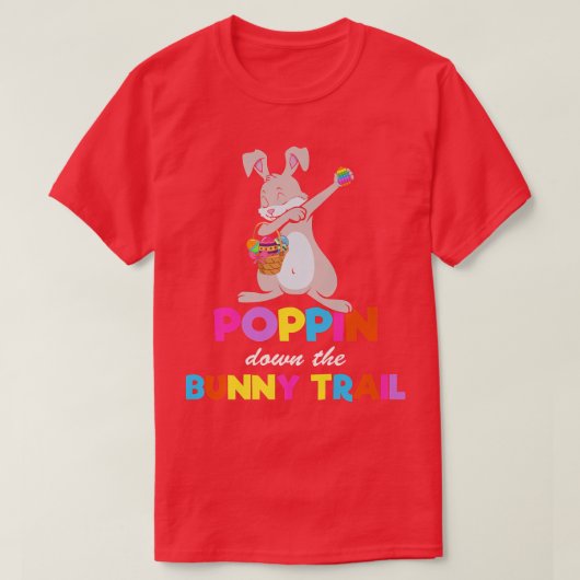 ポピンダウンザバニートレイルキュートダブ踊りラビ Tシャツ (デザイン正面)