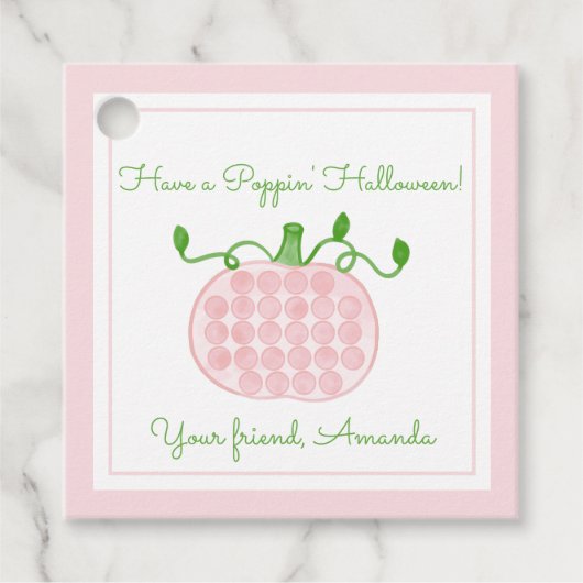 ポピンハロウィンポップ・アートのイットパンプキンキッズハロウィーン フェイバータグ (正面)