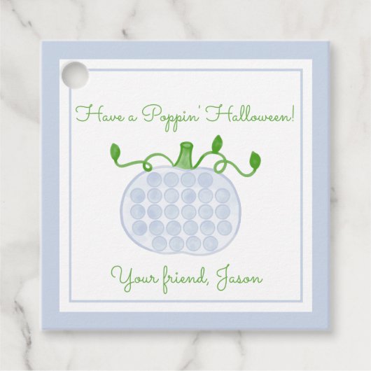 ポピンハロウィンポップ・アートのイットパンプキンキッズハロウィーン フェイバータグ (正面)