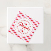 ポピンバレンタインデーピンク&レッドストライプ フェイバータグ (インサイチュ)