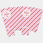 ポピンバレンタインポップコーンボックスピンクと赤ストライプ色 フェイバーボックス (見開き)