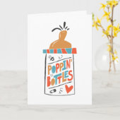 ポピンボトルおもしろいベビシャワーカード カード (黄色い花)