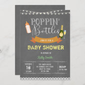 ポピンボトルの赤ちゃんシャワー 招待状 (正面/裏面)