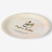 ポピンボトルコードベビーシャワー ペーパープレート (アングル)