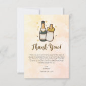 ポピンボトルベビーシャワーモダンサンキューカード サンキューカード (正面)