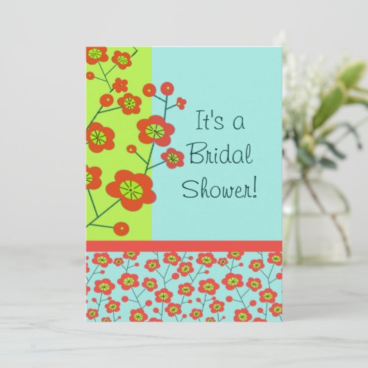 ポピーおもしろいトレンディーモダンフローラ 招待状 (スタンド正面)