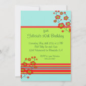 ポピーおもしろいパーティの招待状 招待状 (裏面)