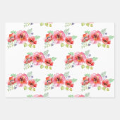 ポピーお洒落ラッピング紙セット3 ラッピングペーパーシート (正面2)