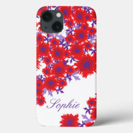 ポピーかわいらしスの植物性のダマスク名 iPhone 13ケース