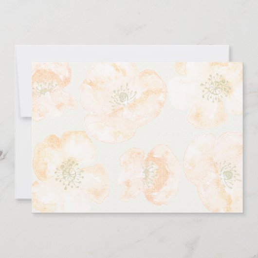 ポピーかわいらしスモダンフローラ結婚式 招待状 (裏面)