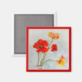 ポピーかわいらしス角磁石 マグネット (正面/裏面)