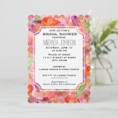 ポピーかわいらしズウォーターカラーブライダルシャワー 招待状 (スタンド正面)