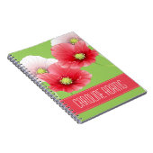 ポピーかわいらしズフローラモノグラム ノートブック (右側)
