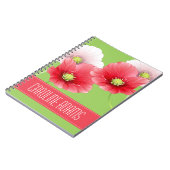 ポピーかわいらしズフローラモノグラム ノートブック (左側)