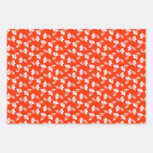 ポピーかわいらしズミックスフローラルパターン&水玉模様 ラッピングペーパーシート (正面2)