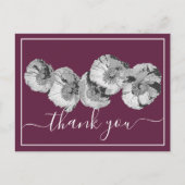 ポピーかわいらしズワインの背景ありがとう ポストカード (正面)