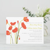 ポピーかわいらしズ水平招待状カード 招待状 (スタンド正面)