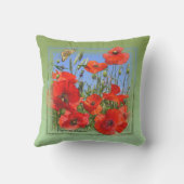 ポピーかわいらしフィールド アウトドアクッション (裏面)